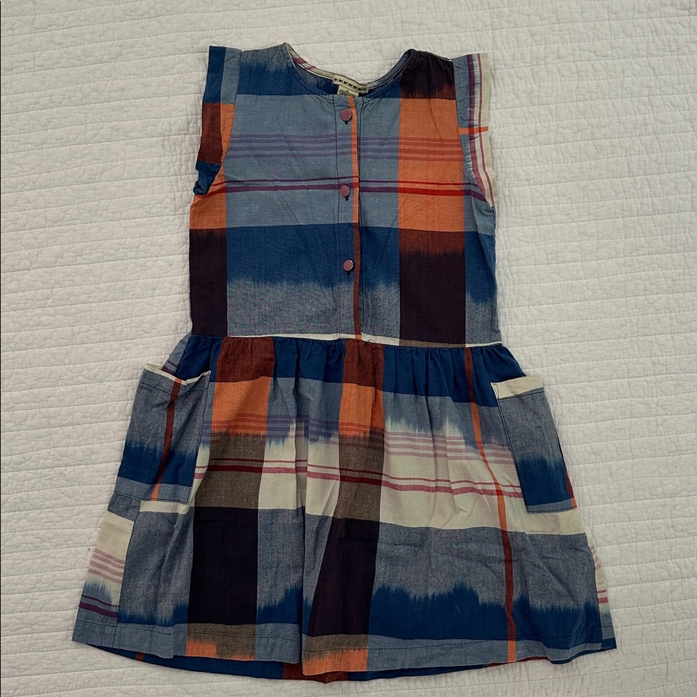 Anthem of the Ants Blue and Orange Plaid Dress